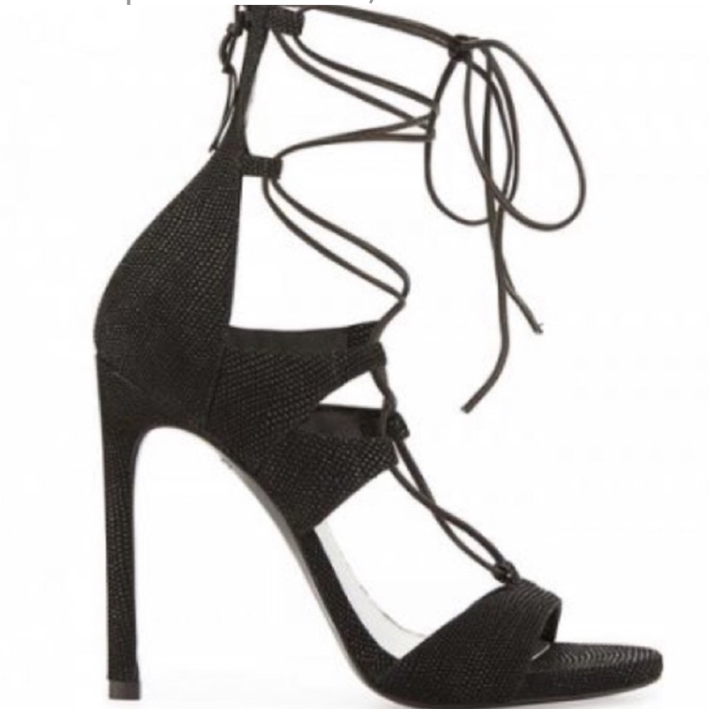 Stuart Weitzman Black Strappy Heels